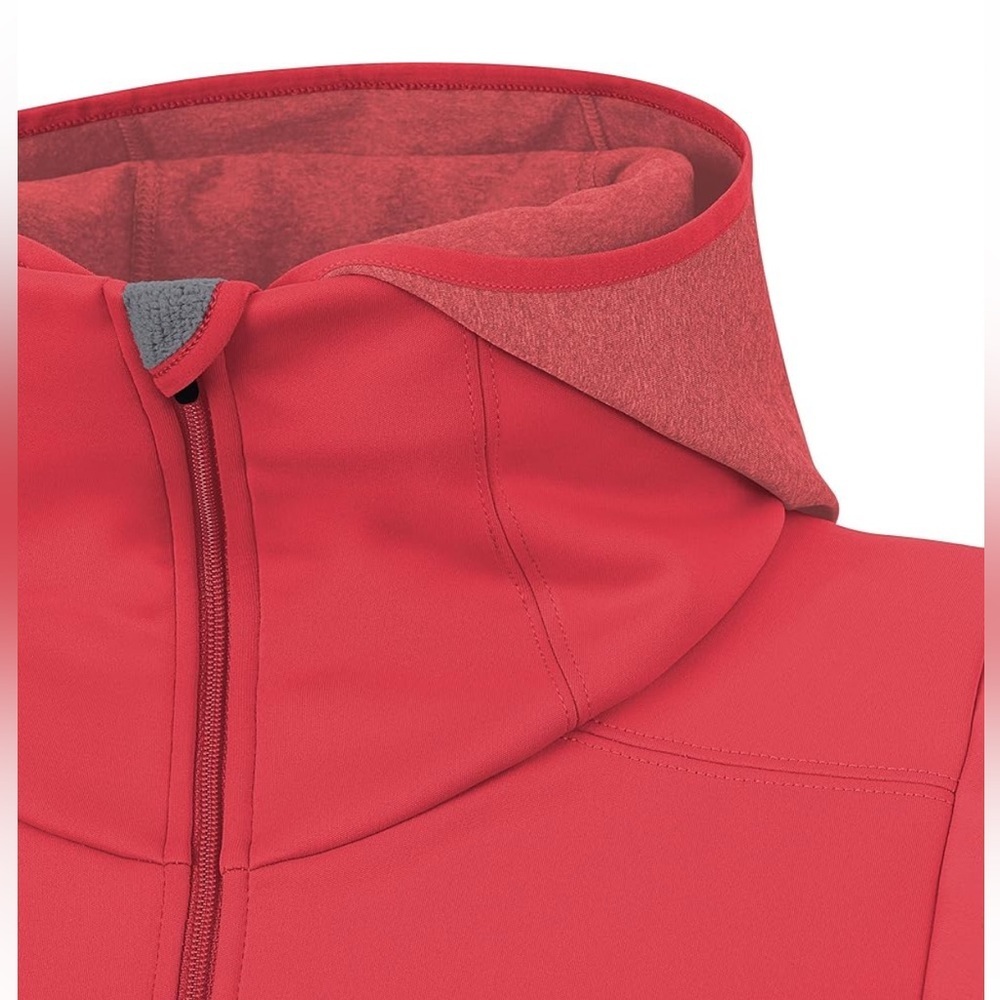 GORE Wear R3 Windstopper Hooded Running Jacket Red Windproof Full Zip Reflective - Picture 4 of 5